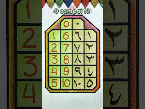 Arabic numerals‼️ | 0 to 10🌈 #learn #learning #kidslearning
