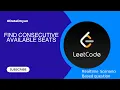 Leetcode 603 Consecutive Available Seats