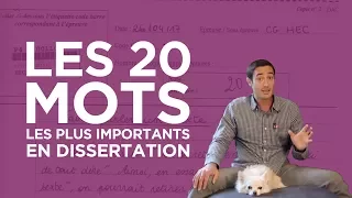 LES 20 MOTS LES PLUS IMPORTANTS EN DISSERTATION