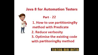 Java for Automation Testers - PartitioningBy method usage