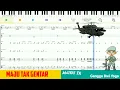 partitur Maju Tak Gentar - drum band TK- mudah diajarkan