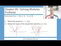 Year 13 Maths Chapter 2G Solving Modulus Problems