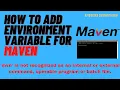 How to Setup Environment Variables for Maven in Windows 10 n is not recognized maven tutorial