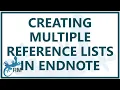 Endnote creating multiple reference lists in one Word document
