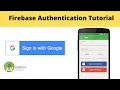 Integrating Google Sign-In into Android App using Firebase Authentication android tutorial NEW