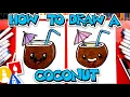How To Draw A Funny Summer Coconut Drink