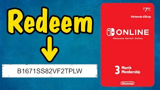 How to Redeem Nintendo Switch Online Membership Gift Card Code Using System Menu 3 Months or more