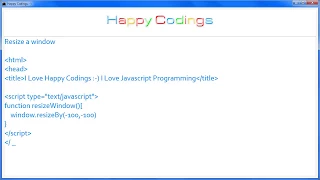 JavaScript Resize a window