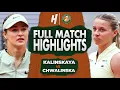 Anna Kalinskaya vs Maja Chwalinska - FULL Quarterfinal Highlights Roland Garros 2026