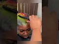 Multi color pixie cut