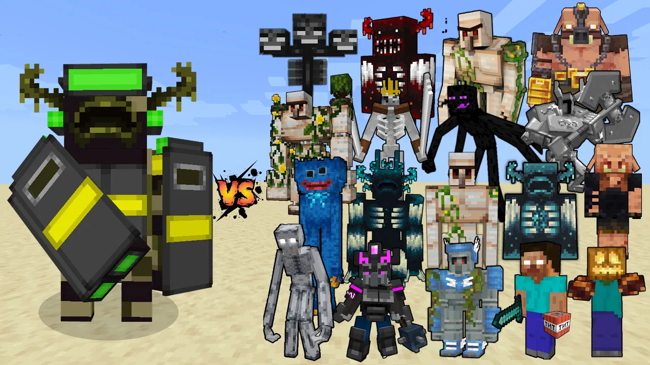 Riot Warden vs Mutant Mobs & Bosses - Minecraft Mob Battle Riot Warden vs Mutant Mobs & Bosses - Minecraft Mob Battle