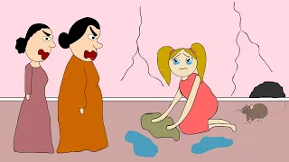 لمار صارت شغالة في بيت الاشرار   لمار وميار دندنها