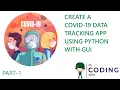 Covid-19 Data Tracking App Using python Creating GUI with Tkinter Part-1