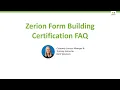 Zerion Form Building Certification FAQ