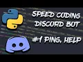 DISCORD PY SPEEDCODING PYTHON DISCORD BOT - PING HELP COMMAND
