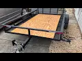 Lowes 5x8 Wired Mesh Utility Trailer Upgrades - Plywood Floor and Motorcycle Wheel Chock