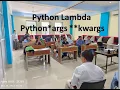 7 Python in Hindi for Beginners lambda Function Kwargs and Args