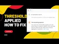 thresholding applied Google Analytics 4