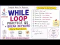 While Loop in JavaScript Practice Questions Break Keyword Explained