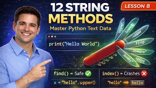 Python String Methods 12 Essential Functions You MUST Know Lesson 8 2026