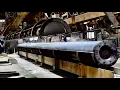Process of Making Pre-tensioned Gigantic Concrete Columns PHC Pile Factory in Korea