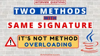 Can We Have Two Methods With Same Signature in Java File Inner Class Concept Interview Question