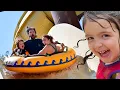 GiANT WATER SLIDES in MEXiCO Family Pool Party at a Splash Pad Water Park with Adley Niko Navey