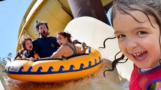 GiANT WATER SLIDES in MEXiCO Family Pool Party at a Splash Pad Water Park with Adley Niko Navey