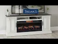 Tresanti Eloise TV Console with ClassicFlame CoolGlow 2-in-1 Electric Fireplace and Fan