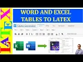 Quick Way to Convert Excel and Word Tables to Latex Tables LaTeX - 59