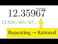 Proof Repeating Decimal Means Rational with calculus