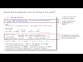 Statistical analysis using Rstudio Simple linear regression