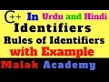 Identifiers and its Rules in C