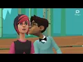Shy kiss in the park 3d animation hmvs gif