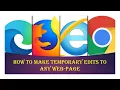 How to make temporary edits to any web-page any browser