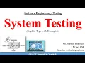SE 47 System Testing Types with Examples csittutorialsbyvrushali