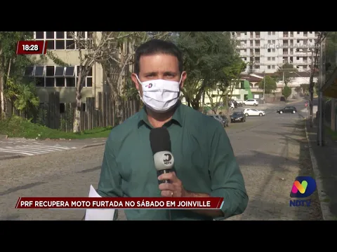 Polícia Rodoviária Federal recupera moto furtada no sábado em Joinville