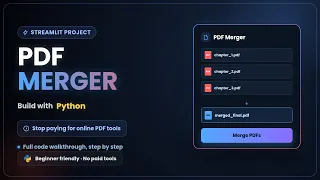 How to create Merge PDF Files with Python Streamlit PDF Merger App