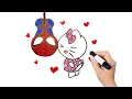 SPIDERMAN AND HELLO KITTY Drawing For Kids