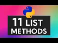 11 ESSENTIAL Python List Methods