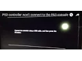 PS3 controller won t connect to the PS3 console