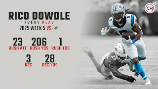 Rico Dowdle Week 5 Highlights Every Run Target and Catch vs Dolphins