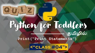 Learn Python Programming in Tamil Print Statements in Python TAMIL