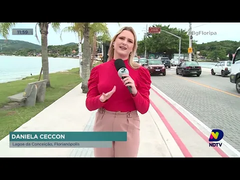 Moradores questionam árvores que ficaram no meio da calçada em obra de Florianópolis