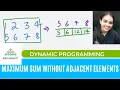 Max Sum Without Adjacent Elements Programming c code explanation