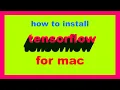 How to install tensorflow for mac