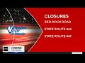 Road closures due to wildfires