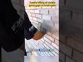 Download Lagu Careful filling of visible grout gaps in brick walls #shorts #construction