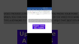 Change Text to Uppercase Lowercase Title case in Word