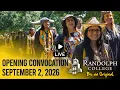 Randolph College Opening Convocation 2026 - Live Stream